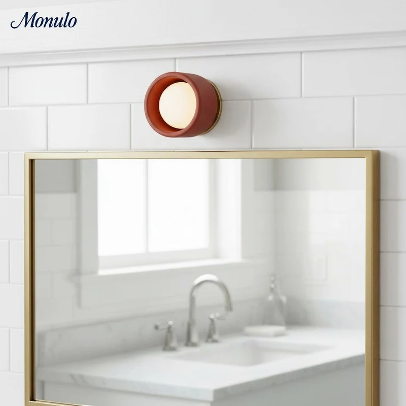 Keramische Ronde Wandlamp Wit Minimalistisch Flush Mount Verlichting voor Hal en Gang | Sansoti
