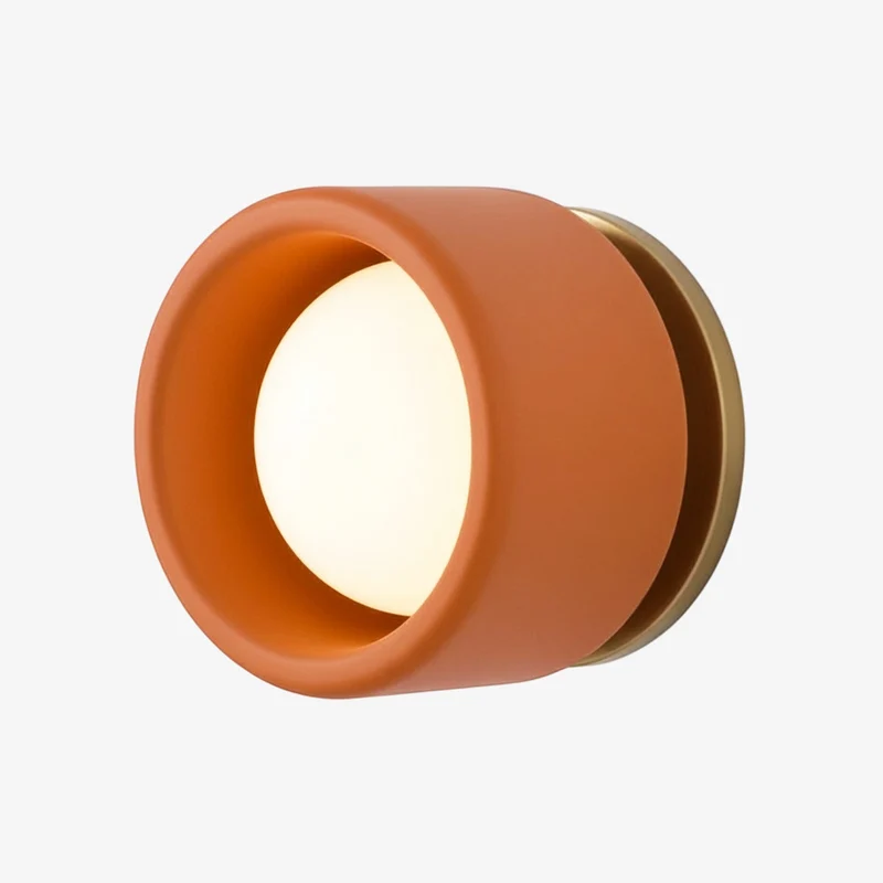 Keramische Ronde Wandlamp Wit Minimalistisch Flush Mount Verlichting voor Hal en Gang | Sansoti