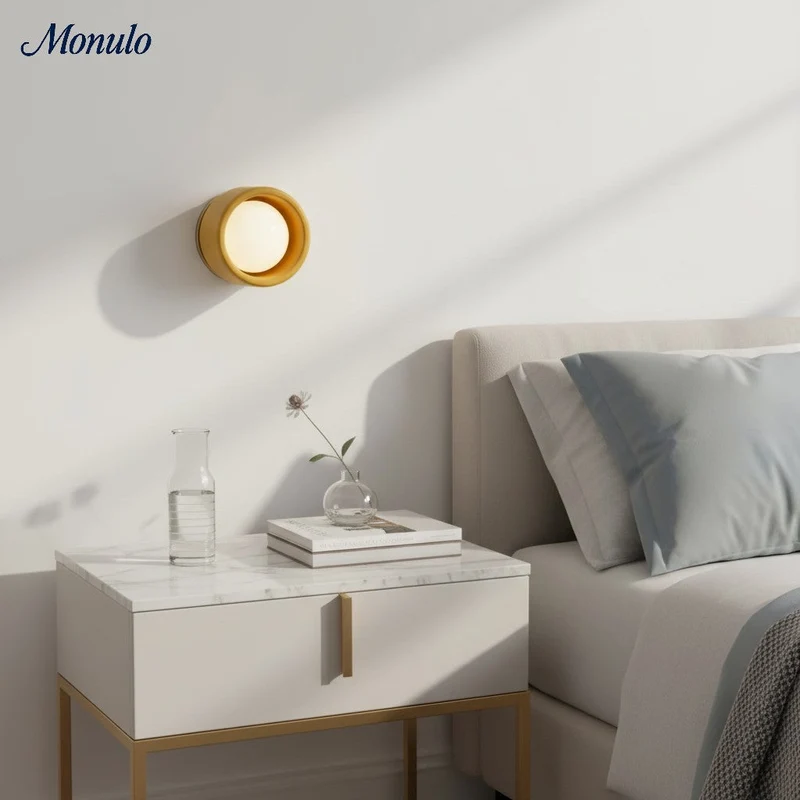 Keramische Ronde Wandlamp Wit Minimalistisch Flush Mount Verlichting voor Hal en Gang | Sansoti