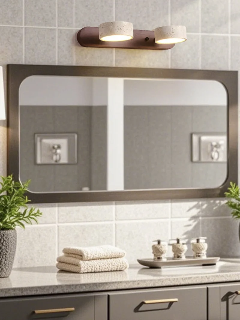 Wandlamp met meerdere lichtpunten natuursteen modern badkamerverlichting warmwit koelwit 2-3-4 lichts stenen armatuur | Sansoti
