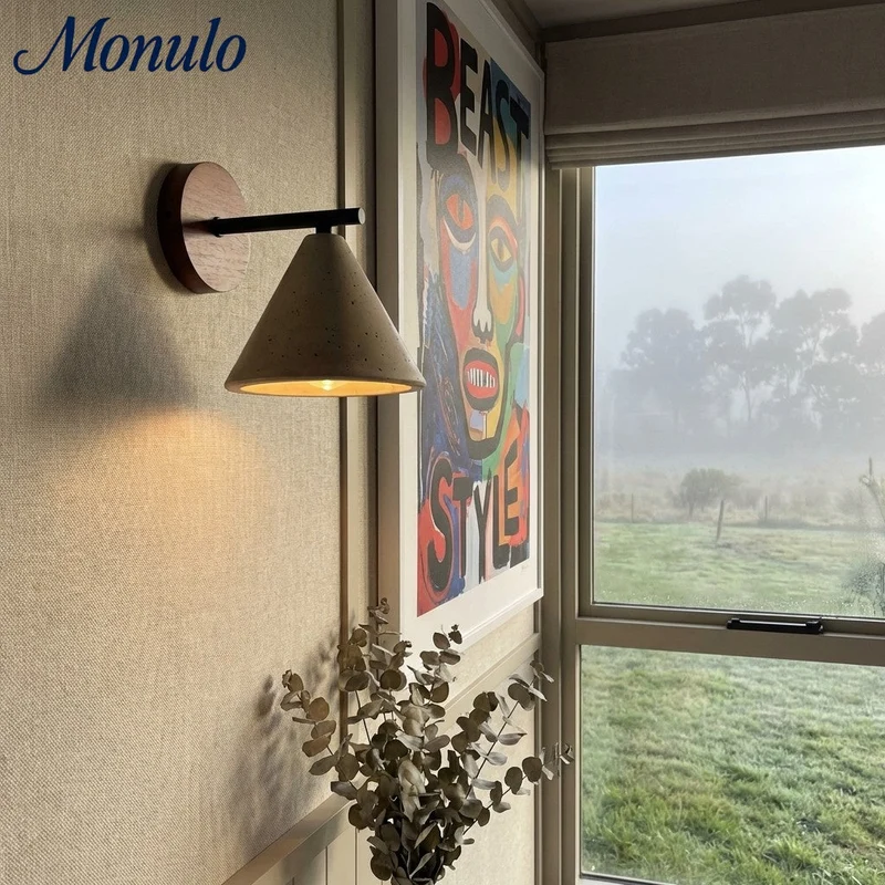 Travertijn Wandlamp Taps Toelopend Design Minimalistische Accentverlichting Slaapkamer Woonkamer | Sansoti