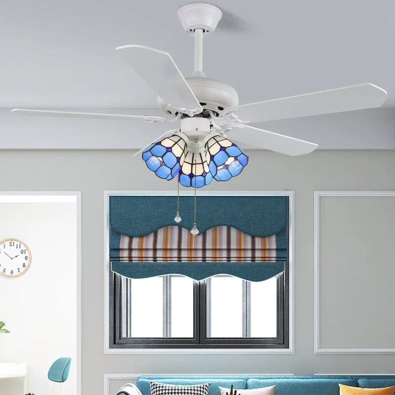 Speelse plafondventilator Carlo met verlichting — kleurrijk design kinderventilator met 6 snelheden en afstandsbediening ø107 cm | Sansoti