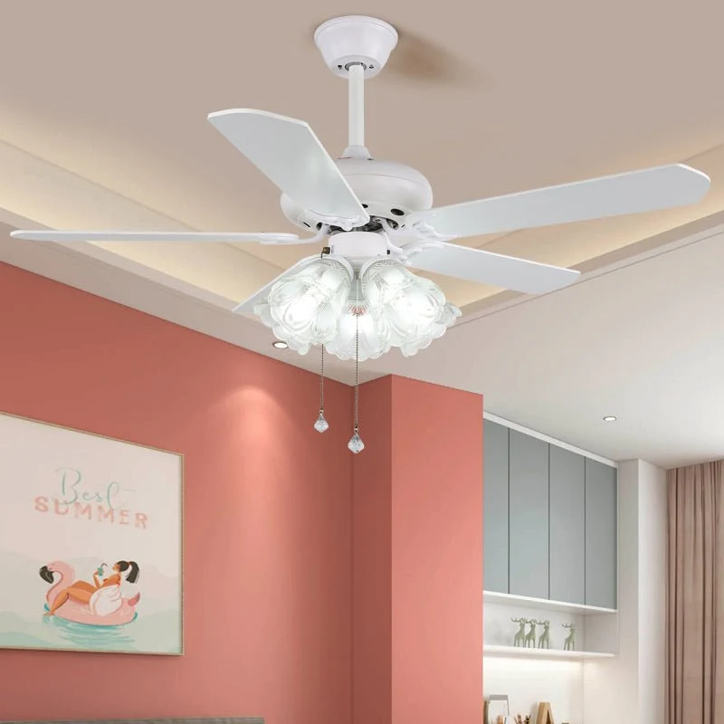 Speelse plafondventilator Carlo met verlichting — kleurrijk design kinderventilator met 6 snelheden en afstandsbediening ø107 cm | Sansoti