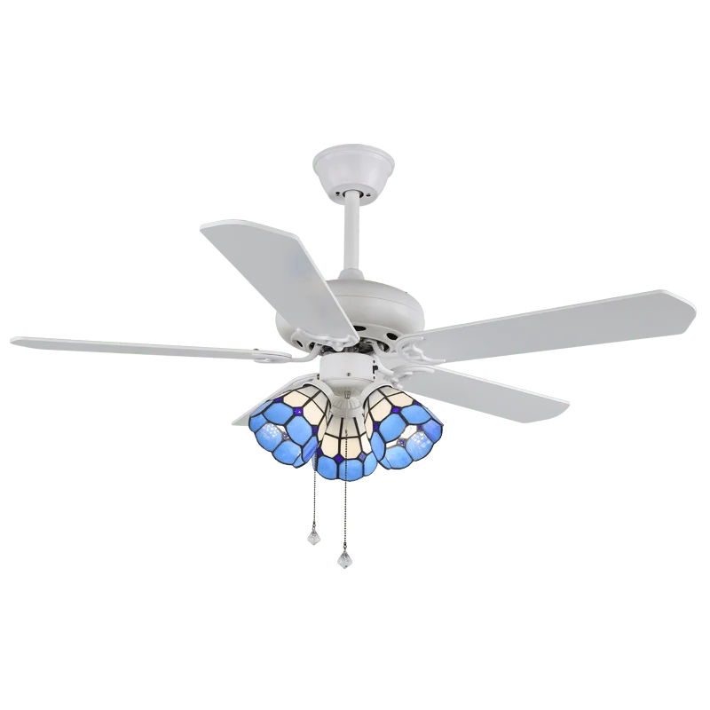 Speelse plafondventilator Carlo met verlichting — kleurrijk design kinderventilator met 6 snelheden en afstandsbediening ø107 cm | Sansoti