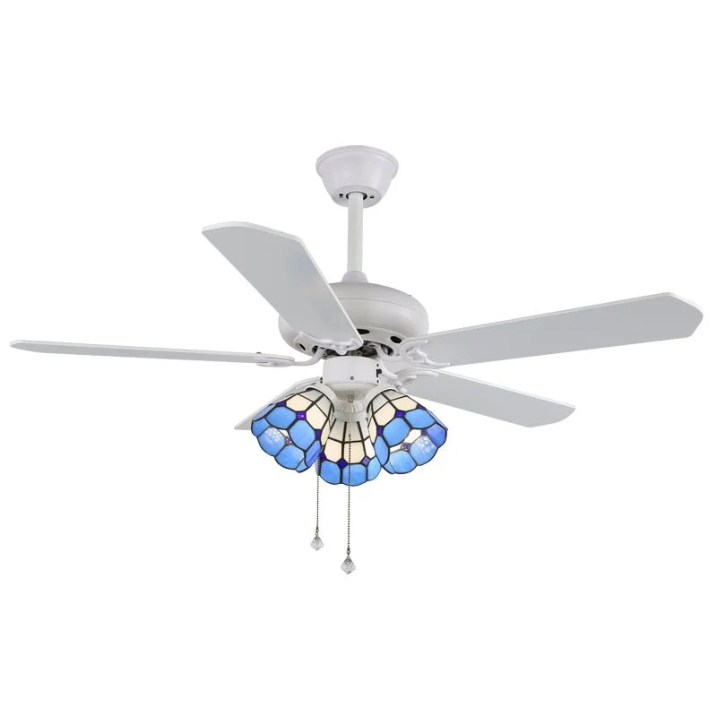 Speelse plafondventilator Carlo met verlichting — kleurrijk design kinderventilator met 6 snelheden en afstandsbediening ø107 cm | Sansoti