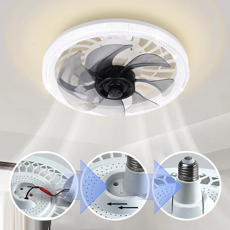 Ventilator met Verlichting – Rustgevend Licht en Koele Bries – Afstandsbediening – 4 Standen | Sansoti