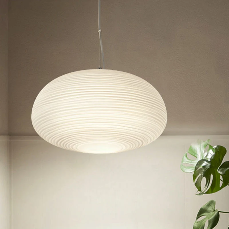 Moderne Hanglamp met Geribbeld Glas — Scandinavisch Design | Sansoti