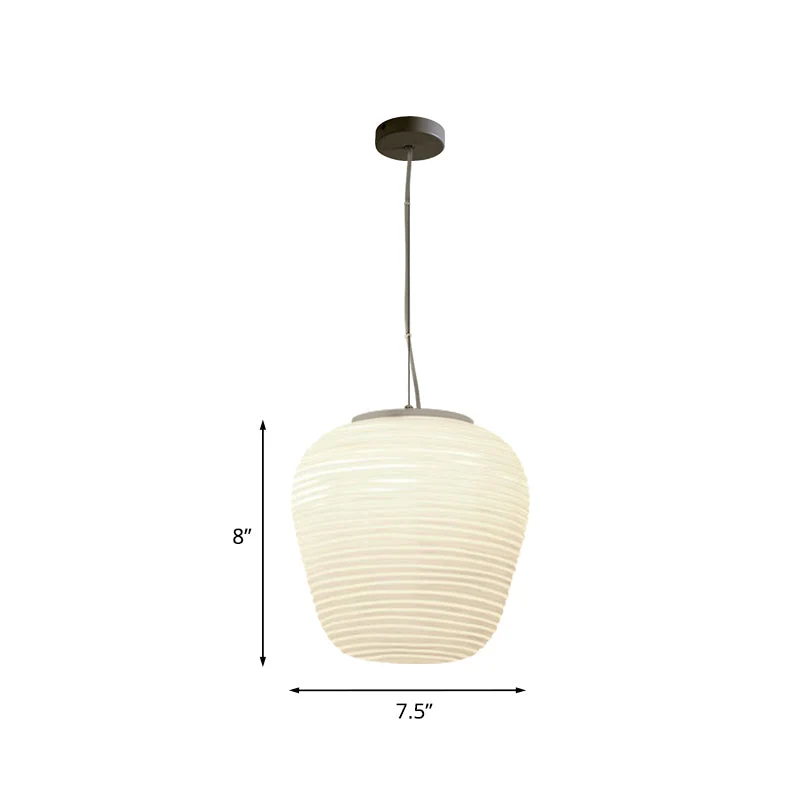 Moderne Hanglamp met Geribbeld Glas — Scandinavisch Design | Sansoti