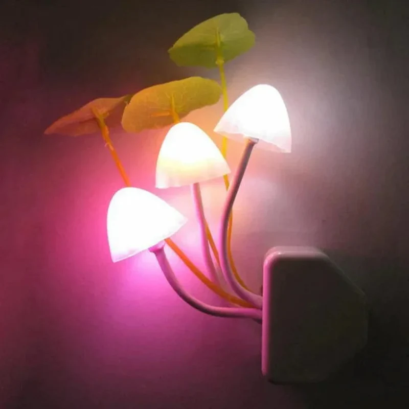 Sprookjesachtig Paddenstoel Nachtlampje met Lichtsensor en Energiezuinige LED-verlichting | Sansoti