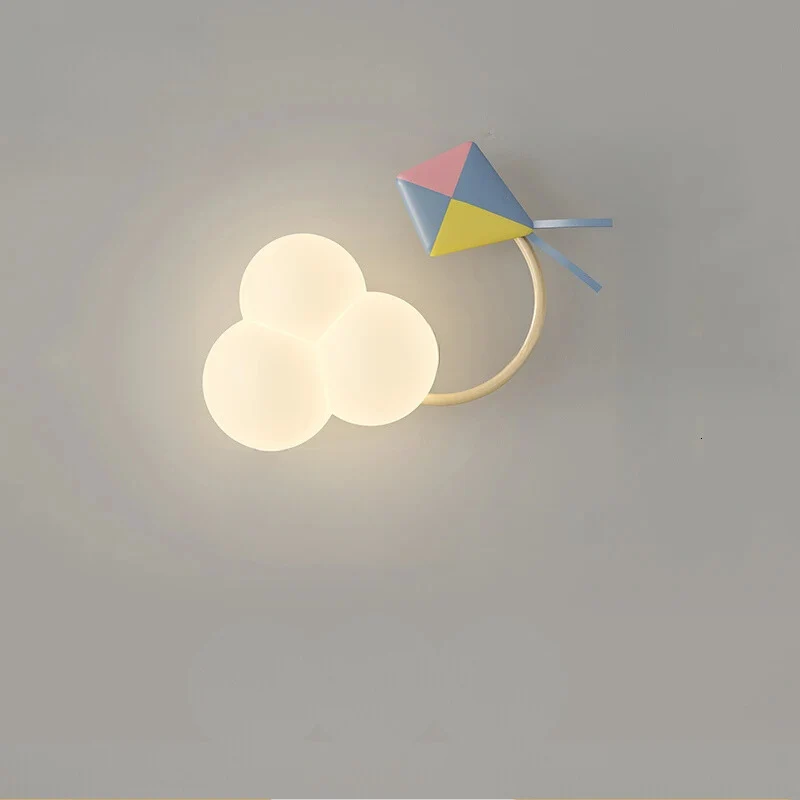 Kinderkamer Wandlamp met Sterren, Regenboog en Vliegtuig – Creatieve LED Verlichting voor Babykamer en Speelkamer | Sansoti