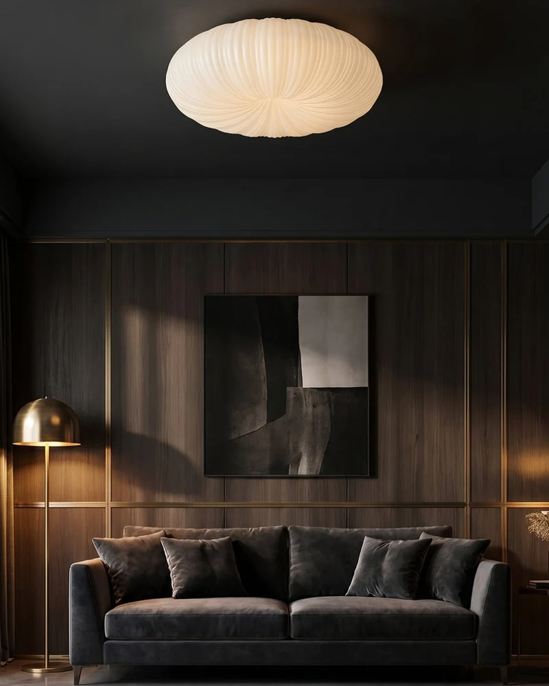 Plafondlamp Iris Scandinavisch Dimbaar Metaal & Acryl met Afstandsbediening voor Moderne Woonruimtes Slaapkamer Eetkamer Sfeerverlichting | Sansoti