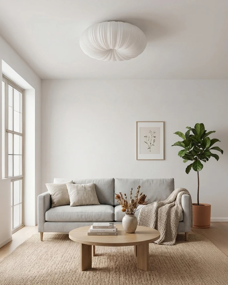 Plafondlamp Iris Scandinavisch Dimbaar Metaal & Acryl met Afstandsbediening voor Moderne Woonruimtes Slaapkamer Eetkamer Sfeerverlichting | Sansoti