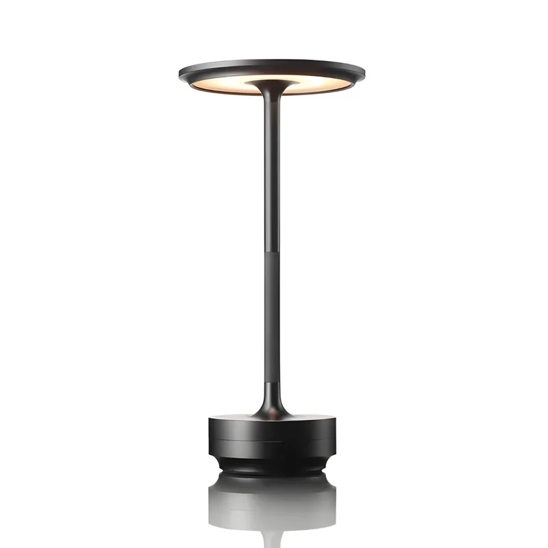 Oplaadbare LED Tafellamp met Dimfunctie Cilindervorm Metaal Draadloze Sfeerlamp | Sansoti