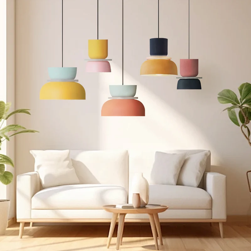 Acryl Hanglamp Nyra Meerkleurig Lampenkap Bolvorm Met E27 Fitting Drie Verlichtingsmodi | Sansoti