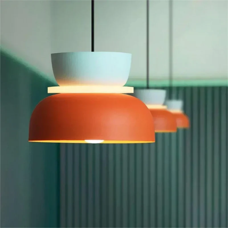 Acryl Hanglamp Nyra Meerkleurig Lampenkap Bolvorm Met E27 Fitting Drie Verlichtingsmodi | Sansoti