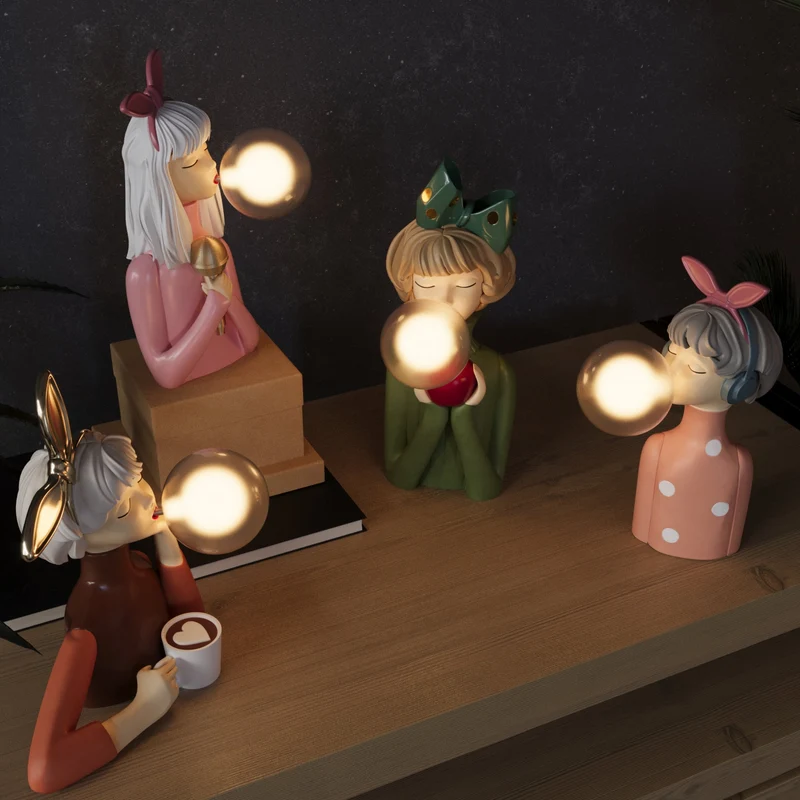 Artisan Tafellamp Handgemaakt Hars & Glas USB-Oplaadbaar | Sansoti
