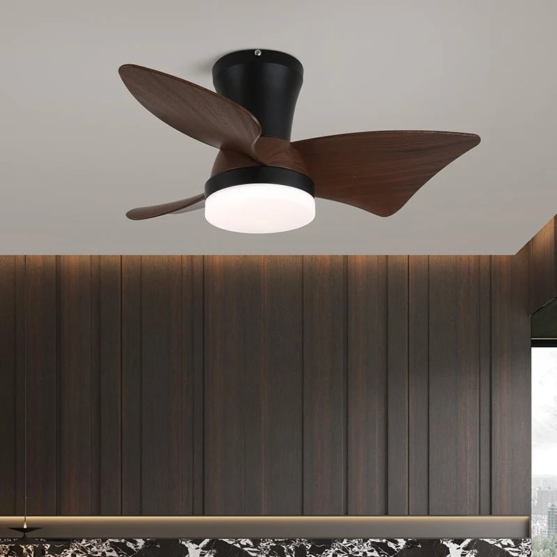 Plafondventilator met Verlichting Minimalistische Houtlook | Sansoti