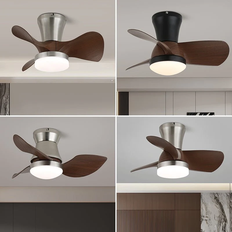 Plafondventilator met Verlichting Minimalistische Houtlook | Sansoti