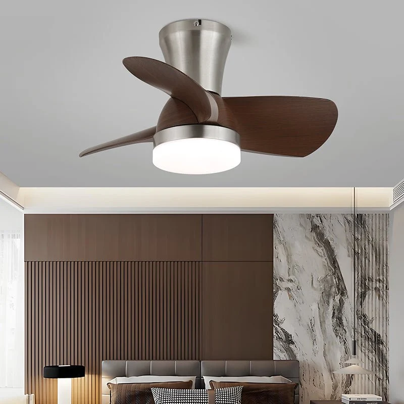 Plafondventilator met Verlichting Minimalistische Houtlook | Sansoti