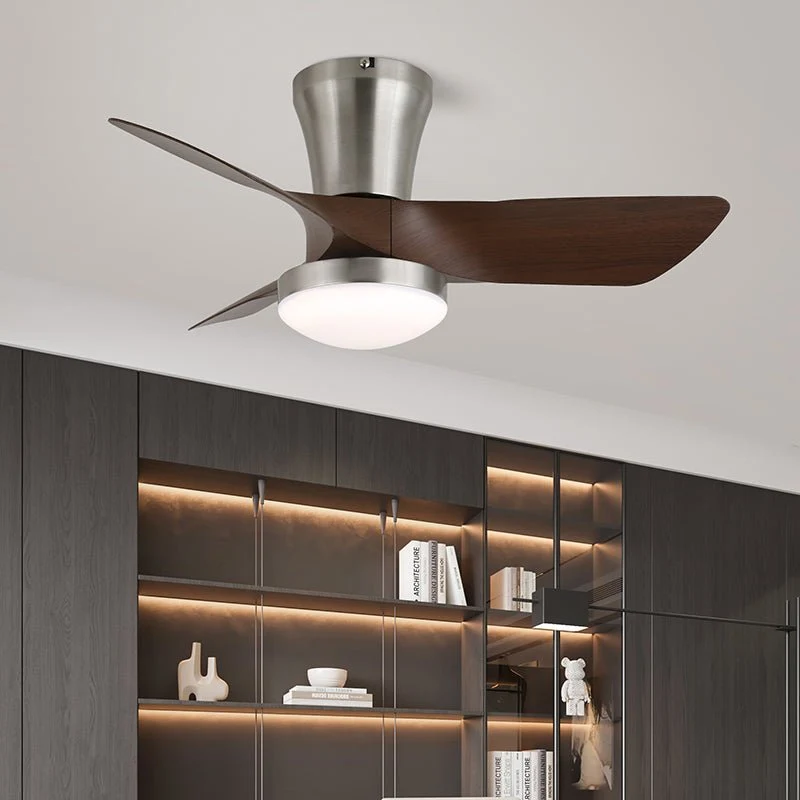 Plafondventilator met Verlichting Minimalistische Houtlook | Sansoti