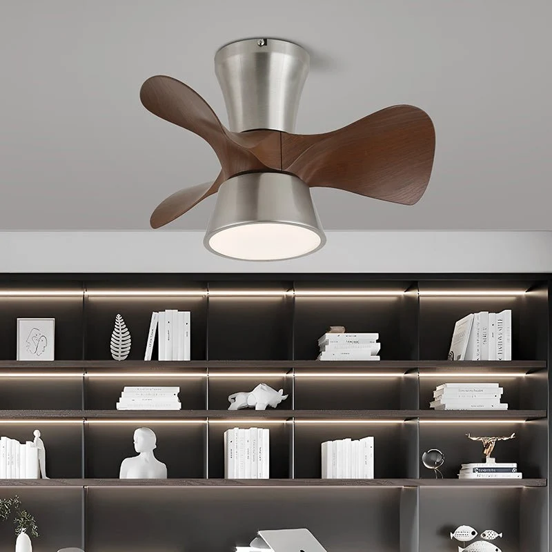 Plafondventilator met Verlichting Minimalistische Houtlook | Sansoti