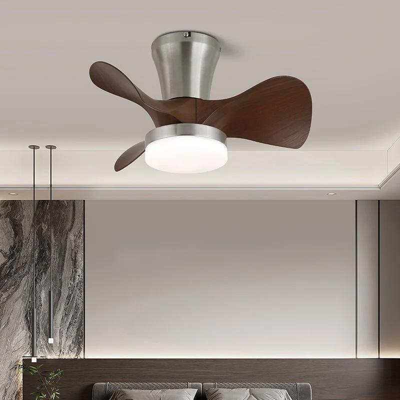 Plafondventilator met Verlichting Minimalistische Houtlook | Sansoti