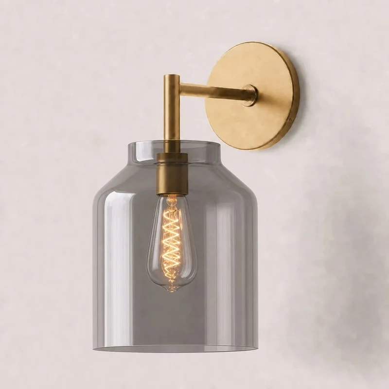 Wandlamp met Melkglazen Kap en Metalen Accenten Minimalistisch Design Sfeerlamp Hal Gang Slaapkamer | Sansoti
