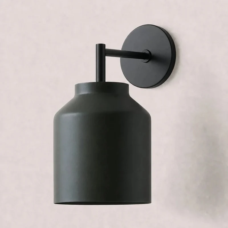 Wandlamp met Melkglazen Kap en Metalen Accenten Minimalistisch Design Sfeerlamp Hal Gang Slaapkamer | Sansoti