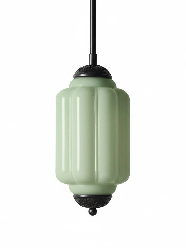 Vintage Glazen Hanglamp met Nostalgische Uitstraling – Verfijnde Verlichting voor Eetkamer en Keuken | Sansoti