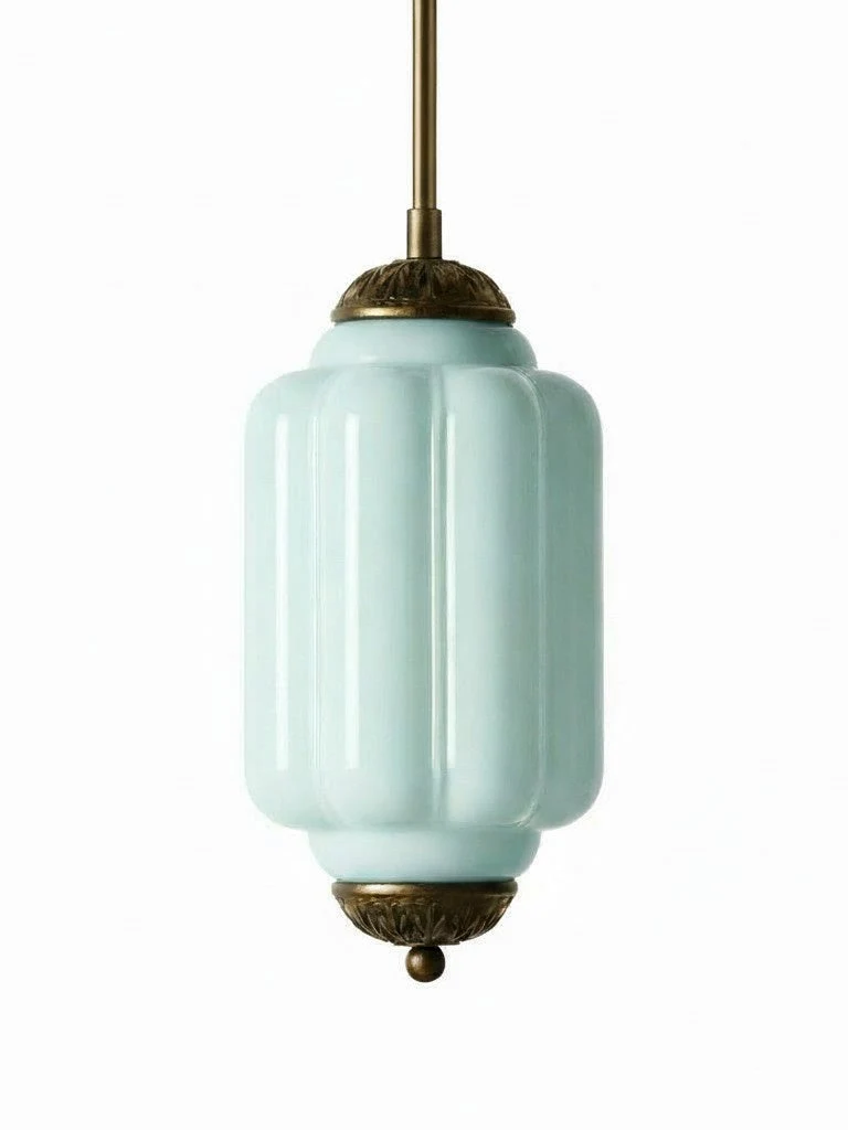 Vintage Glazen Hanglamp met Nostalgische Uitstraling – Verfijnde Verlichting voor Eetkamer en Keuken | Sansoti
