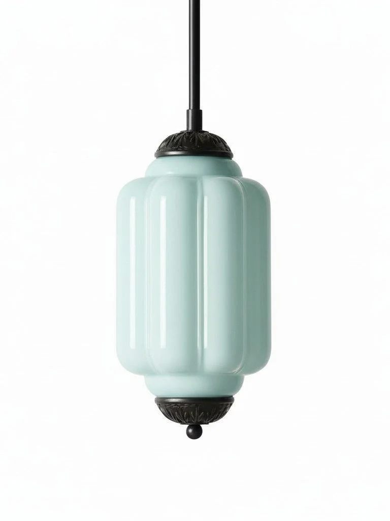 Vintage Glazen Hanglamp met Nostalgische Uitstraling – Verfijnde Verlichting voor Eetkamer en Keuken | Sansoti
