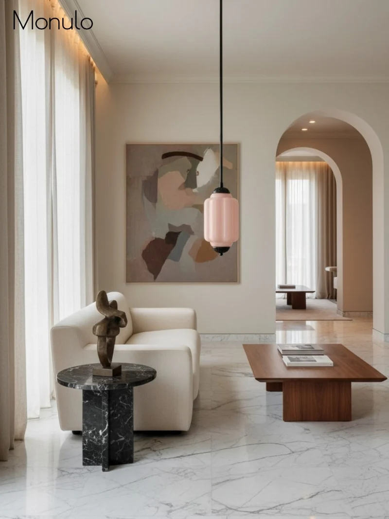 Vintage Glazen Hanglamp met Nostalgische Uitstraling – Verfijnde Verlichting voor Eetkamer en Keuken | Sansoti