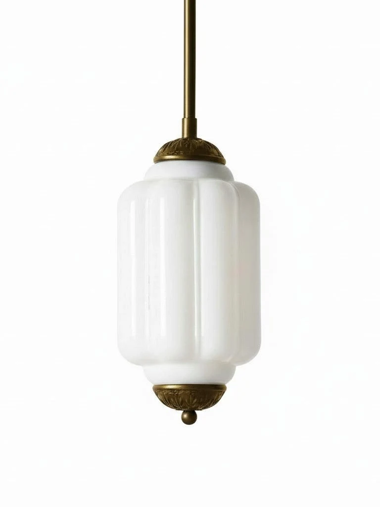 Vintage Glazen Hanglamp met Nostalgische Uitstraling – Verfijnde Verlichting voor Eetkamer en Keuken | Sansoti