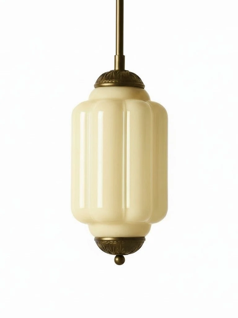 Vintage Glazen Hanglamp met Nostalgische Uitstraling – Verfijnde Verlichting voor Eetkamer en Keuken | Sansoti