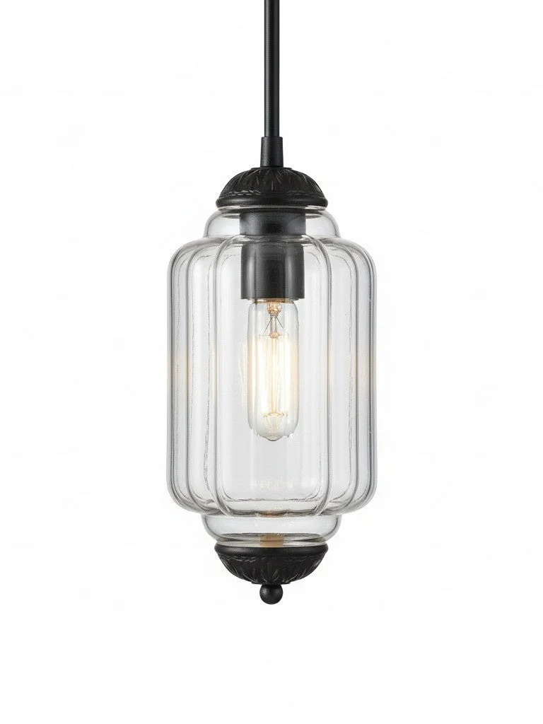 Vintage Glazen Hanglamp met Nostalgische Uitstraling – Verfijnde Verlichting voor Eetkamer en Keuken | Sansoti