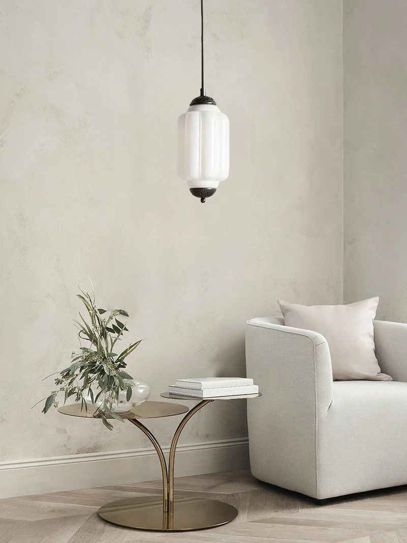 Vintage Glazen Hanglamp met Nostalgische Uitstraling – Verfijnde Verlichting voor Eetkamer en Keuken | Sansoti