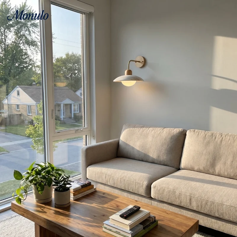 Travertijn Wandlamp Minimalistische Schijf Design Natuursteen Verlichting voor Woonkamer Slaapkamer Gang Moderne Interieur Wandverlichting met Warm Licht | Sansoti