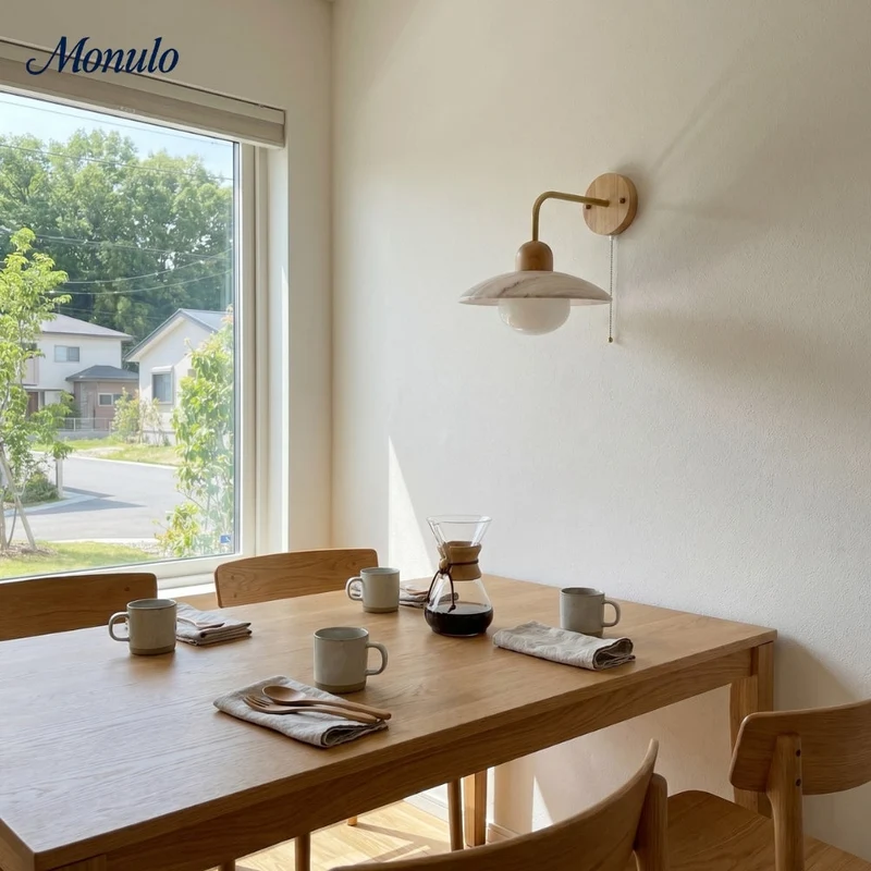 Travertijn Wandlamp Minimalistische Schijf Design Natuursteen Verlichting voor Woonkamer Slaapkamer Gang Moderne Interieur Wandverlichting met Warm Licht | Sansoti