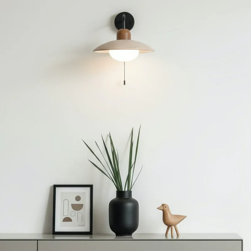 Travertijn Wandlamp Minimalistische Schijf Design Natuursteen Verlichting voor Woonkamer Slaapkamer Gang Moderne Interieur Wandverlichting met Warm Licht | Sansoti