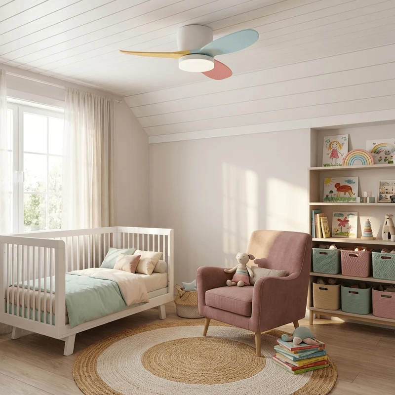 Plafondventilator Milo met Verlichting — Elegante Ventilator 91cm Modern Design met Afstandsbediening | Sansoti