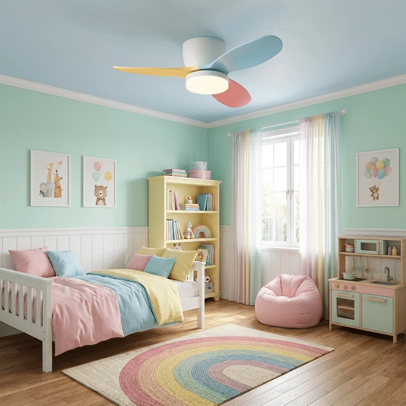 Plafondventilator Milo met Verlichting — Elegante Ventilator 91cm Modern Design met Afstandsbediening | Sansoti