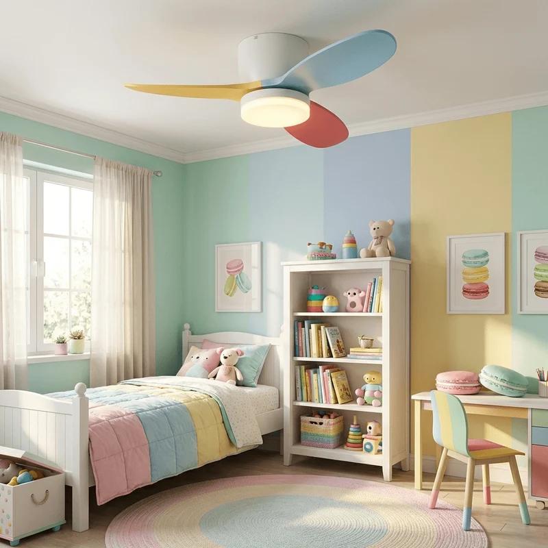 Plafondventilator Milo met Verlichting — Elegante Ventilator 91cm Modern Design met Afstandsbediening | Sansoti