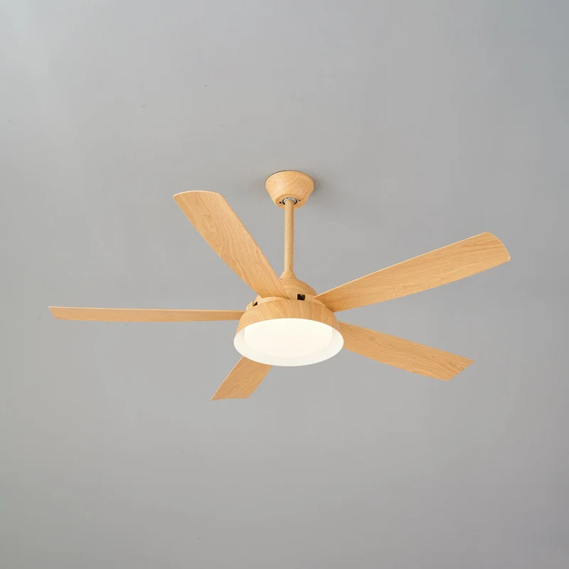 Plafondventilator met Verlichting Houteffect 142cm - Stil & Energiezuinig | Sansoti