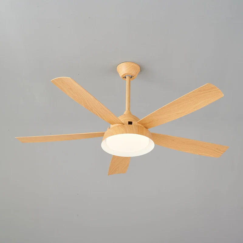 Plafondventilator met Verlichting Houteffect 142cm - Stil & Energiezuinig | Sansoti