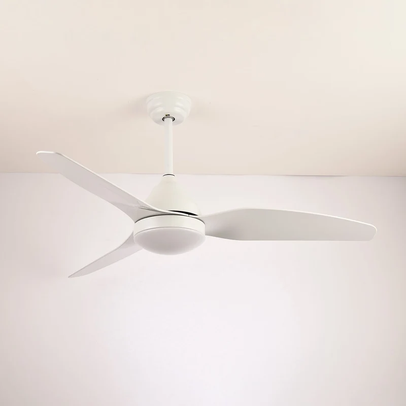 Moderne Plafondventilator Fia met Verlichting 3 Snelheden Afstandsbediening ø106 cm Zwart Wit Houtkleur | Sansoti