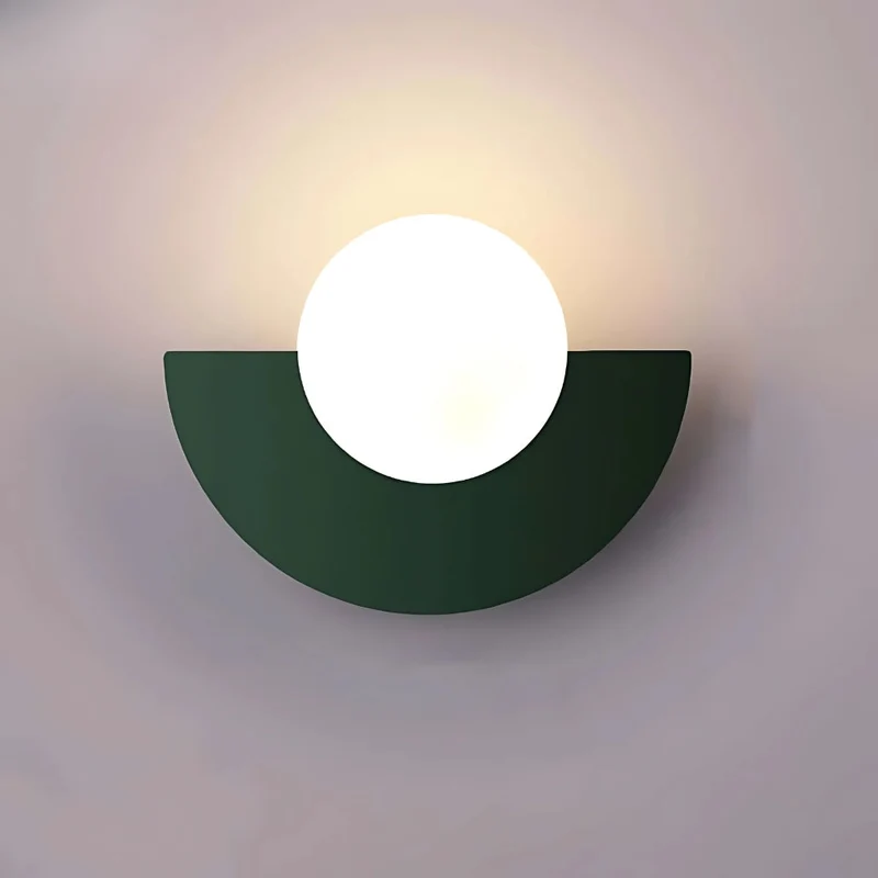 Wandlamp – Moderne Wandverlichting met Kleurrijke Kap – Scandinavisch Design – Woonkamer Slaapkamer Gang | Sansoti