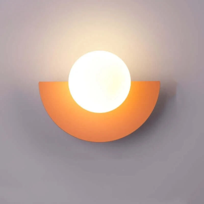 Wandlamp – Moderne Wandverlichting met Kleurrijke Kap – Scandinavisch Design – Woonkamer Slaapkamer Gang | Sansoti