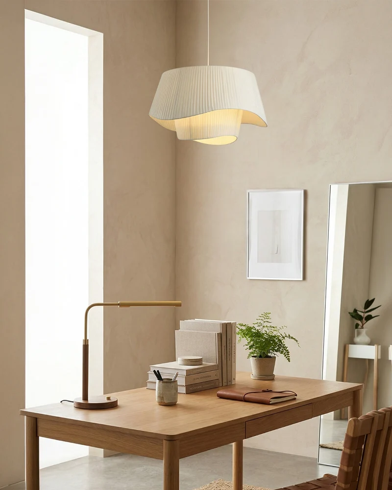 Moderne Tyvek Hanglamp Rond Design Warm Wit Dimbaar Woonkamer Eetkamer Slaapkamer Decoratieve Plafondverlichting | Sansoti