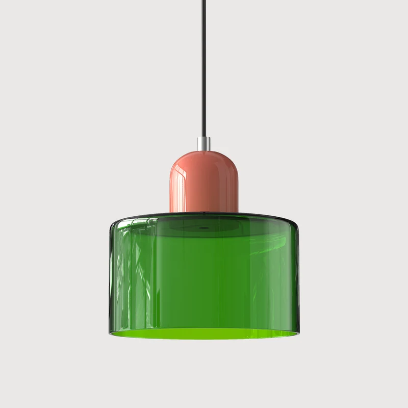 KORA Glazen Hanglamp | Bauhaus-Design Geometrisch Licht | Verstelbaar | E27 | Scandinavisch Interieur Verlichting | Sansoti