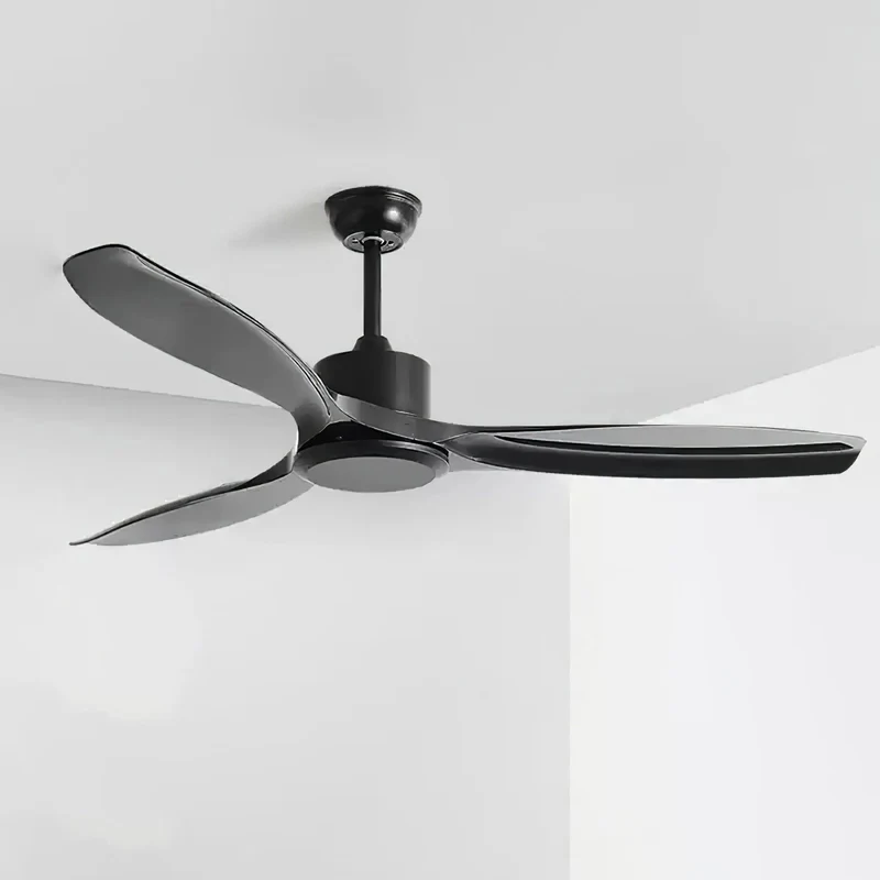 Minimalistische Plafondventilator Hout 106-132cm Met Afstandsbediening 5 Snelheden Omkeerbaar Koper Motor AC 110-240V | Sansoti